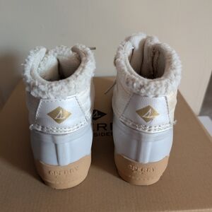Sperry White and Tan Boots
